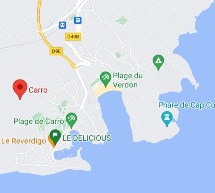 Bel Appartement Avec Terrasse - Plage De Carro A Pied مارتيج المظهر الخارجي الصورة